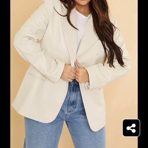 Brand new faux leather blazer